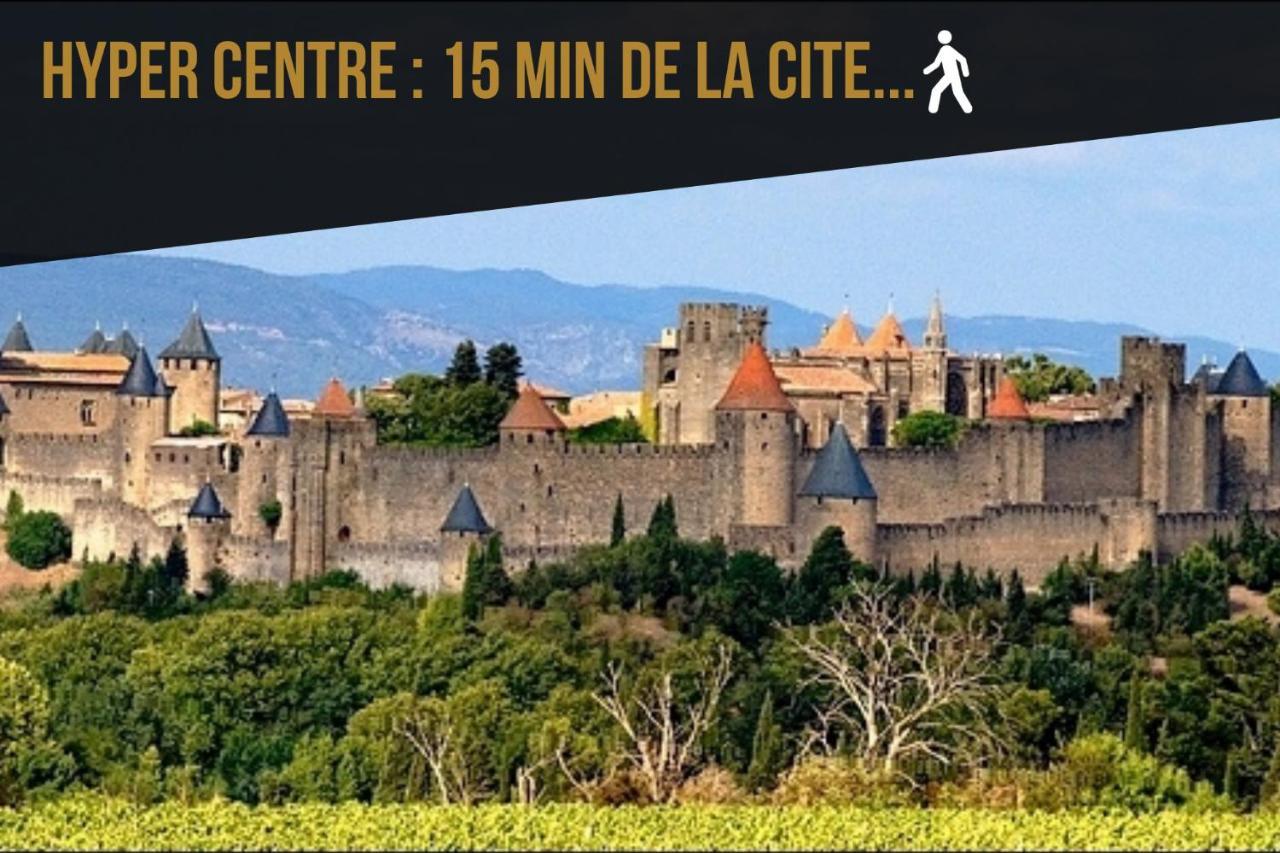 Les Cles De Laure - Wine Loft, Terrasse Et Vue Extraordinaire Sur La Cite Medievale Carcassonne Exterior foto